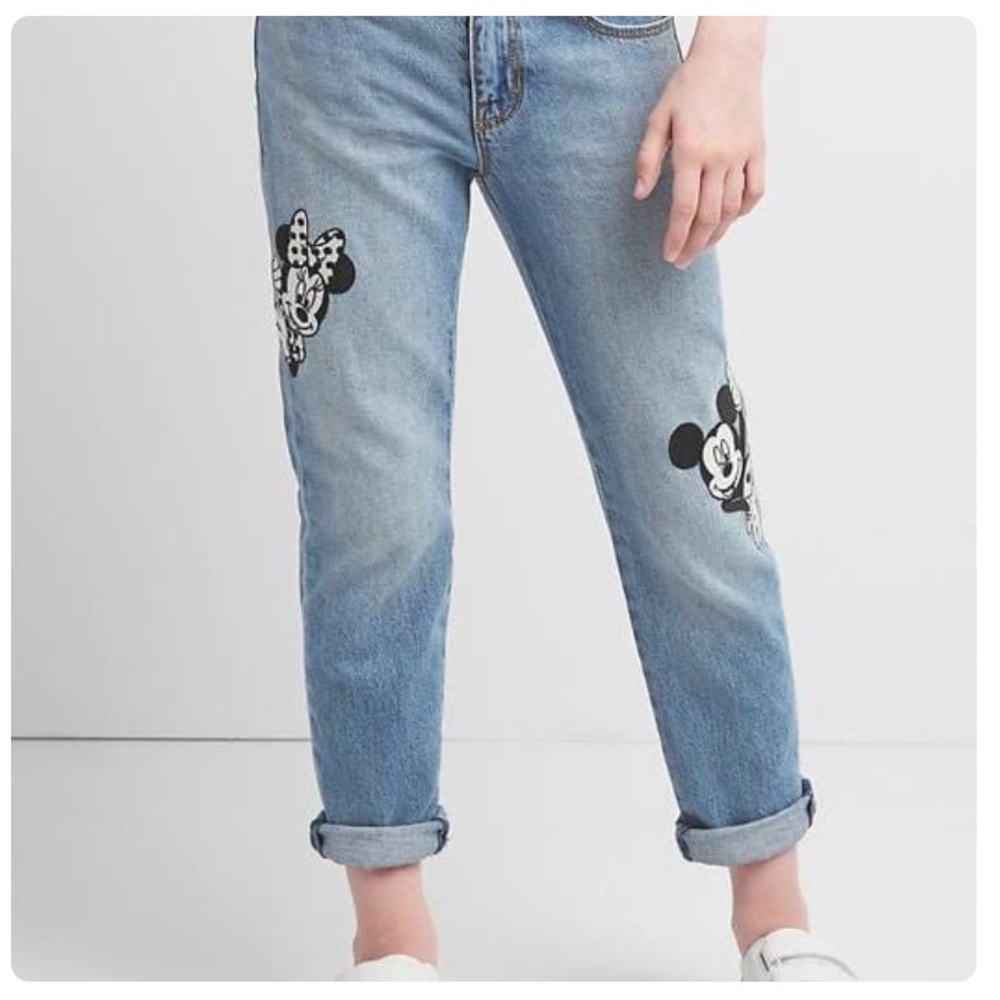 Mickey Mouse Gap Girlfriend Jeans